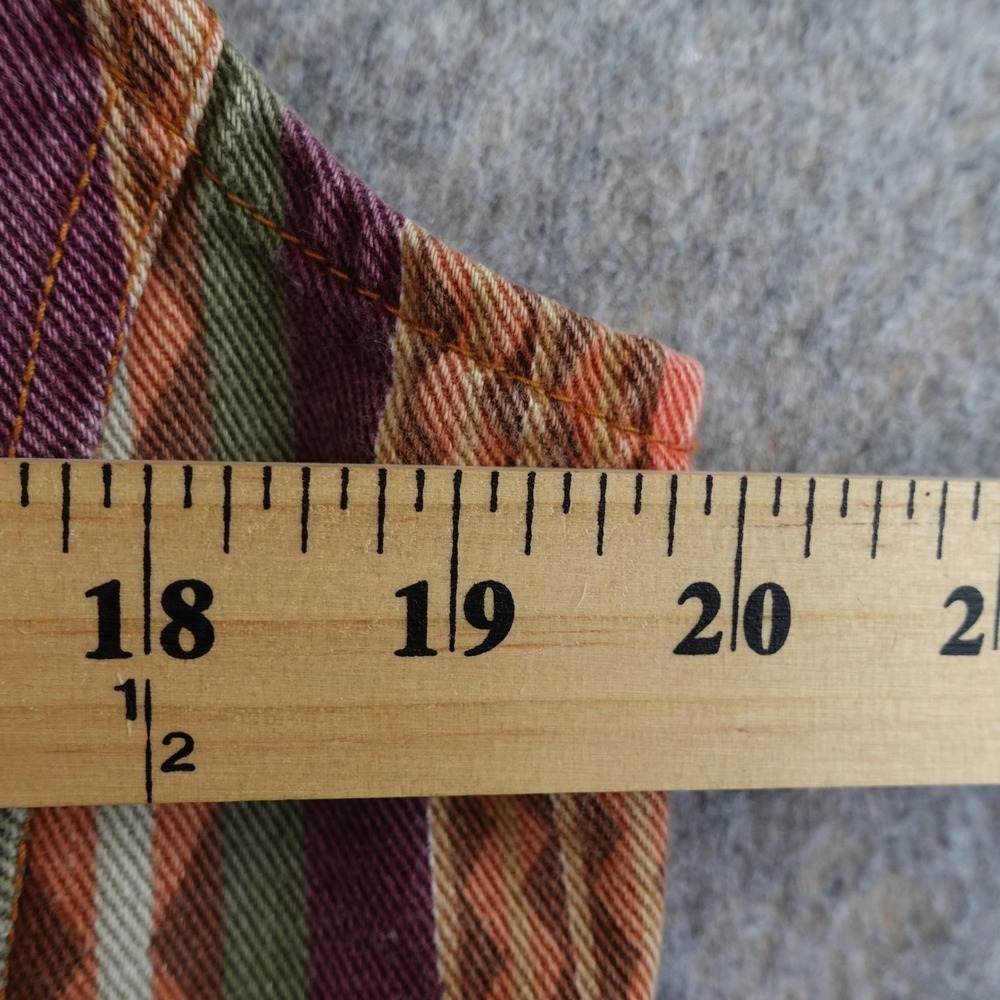 Vintage 90s Vest Womens M Striped Artsy Patch Southwestern Boho Indie Festival - Picture 7 of 10